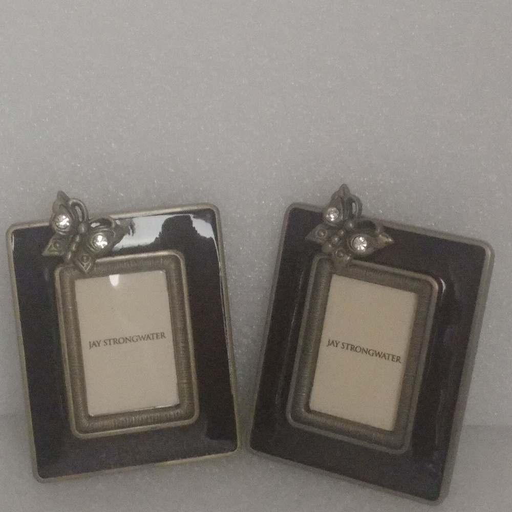 Jay Strongwater 2 Butterfly Mini Frames